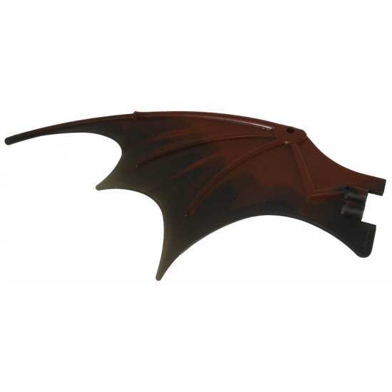 Animal, Body Part Dragon Wing 19 x 11 with Marbled Black / Trans-Black Trailing Edge Pattern