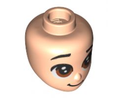 Mini Doll, Head Friends with Brown Large Eyes, Raised Right Eyebrow, and Closed Mouth Pattern (Kristoff)