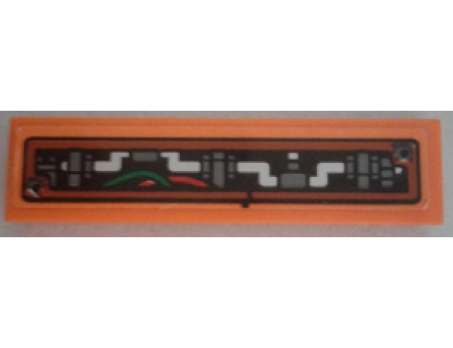 Tile 1 x 4 with Mechanics and Wires Pattern (Sticker) - Set 70603