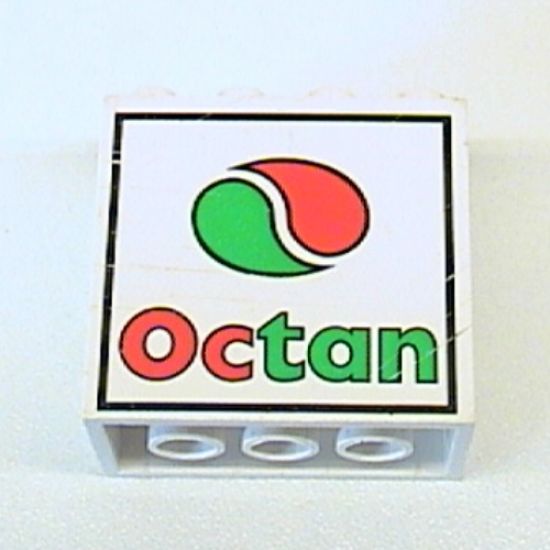 Brick 2 x 4 x 3 with Octan Logo Pattern