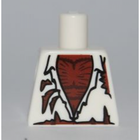 Torso Shirt Tattered with Werewolf Hairy Chest Pattern