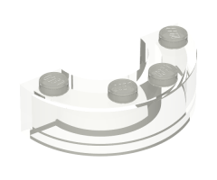 Brick, Round Corner 4 x 2 Macaroni Double without Stud Notches