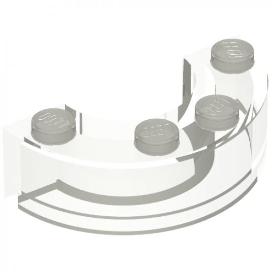 Brick, Round Corner 4 x 2 Macaroni Double without Stud Notches