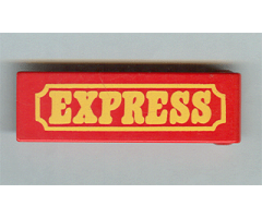Duplo, Building Door 1 x 4 x 1 with Yellow EXPRESS Pattern