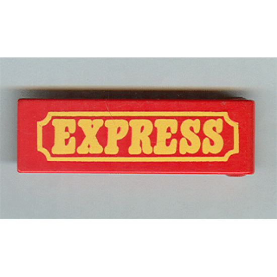 Duplo, Building Door 1 x 4 x 1 with Yellow EXPRESS Pattern