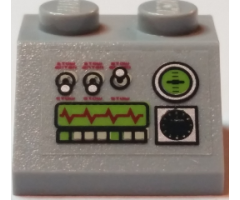 Slope 45 2 x 2 with Controls and Oscilloscope Display Pattern (Sticker) - Sets 7298 / 7477