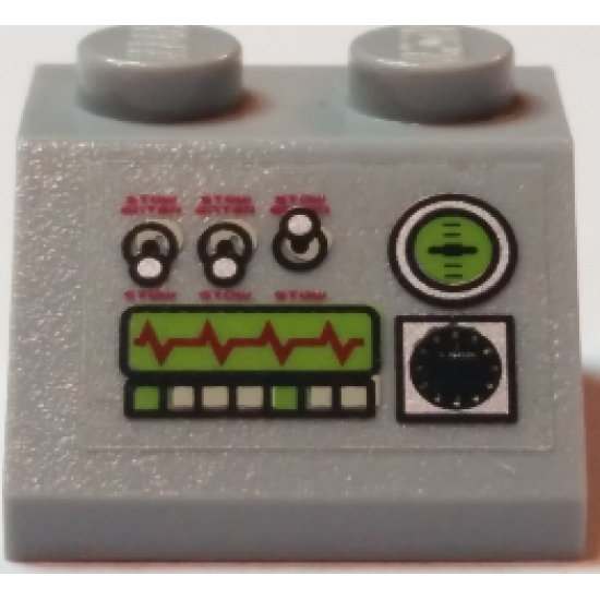 Slope 45 2 x 2 with Controls and Oscilloscope Display Pattern (Sticker) - Sets 7298 / 7477