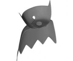 Minifigure, Body Wear Cape Cloth, Angular Points and Collar