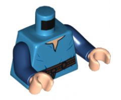 Torso SW V-Neck Shirt and Dark Brown High Tie Belt Pattern / Dark Blue Arms / Light Nougat Hands