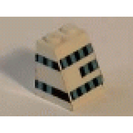 Slope 65 2 x 2 x 2 without Bottom Tube with Ferry Windows Pattern Right (Stickers) - Set 1554