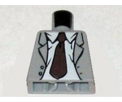Torso Indiana Jones Open Suit Jacket with Rumpled Shirt and Dark Brown Tie Pattern