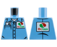 Torso Uniform Shirt with Collar, Pocket with Pen and Paper and Octan Logo Pattern