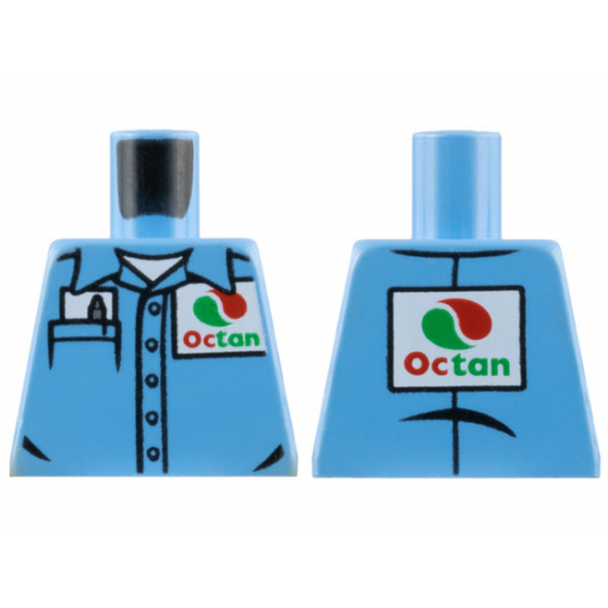 Torso Uniform Shirt with Collar, Pocket with Pen and Paper and Octan Logo Pattern