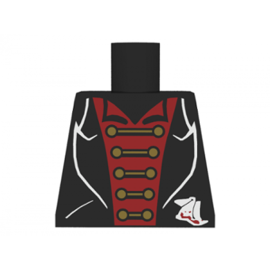 Torso Studios Black Suit, Red Shirt, Gold Clasps Pattern (Vampire)