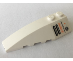 Wedge 6 x 2 Left with Orange 'WARNING FLAMMABLE LIQUID' and Vents Pattern (Sticker) - Set 7709