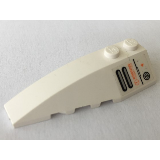 Wedge 6 x 2 Left with Orange 'WARNING FLAMMABLE LIQUID' and Vents Pattern (Sticker) - Set 7709