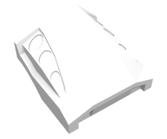 Slope, Curved 2 x 2 with 3 Side Ports Recessed