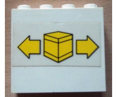 Panel 1 x 4 x 3 - Solid Studs with Box and Arrows Pattern (Sticker) - Set 7823