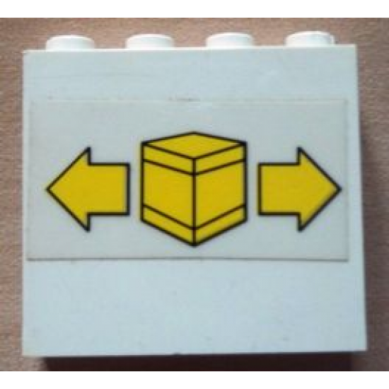 Panel 1 x 4 x 3 - Solid Studs with Box and Arrows Pattern (Sticker) - Set 7823