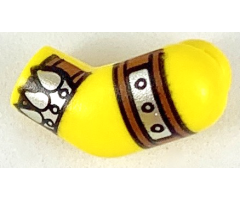 Arm, Left with Reddish Brown and Silver Cuff and Strap Pattern