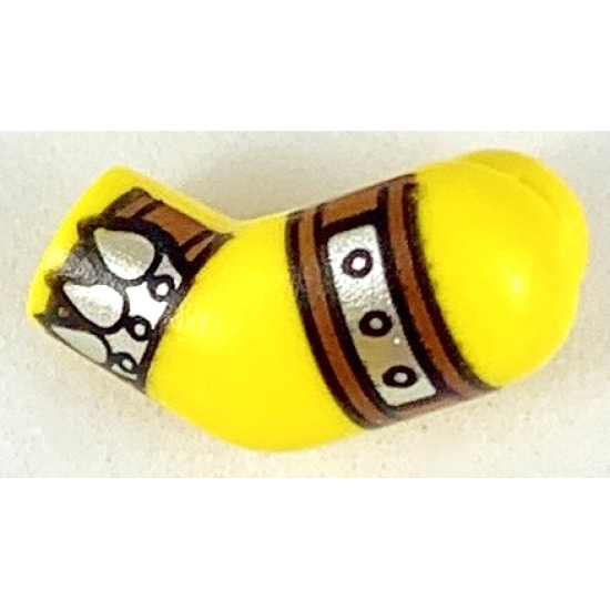 Arm, Left with Reddish Brown and Silver Cuff and Strap Pattern