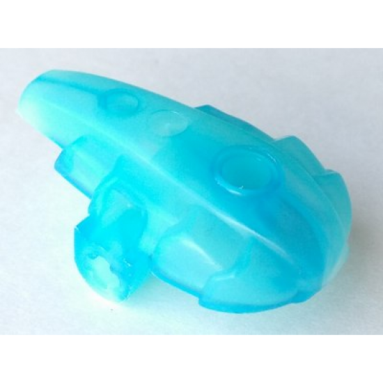 Bionicle Hydruka Back Plate (Morak) with Marbled Trans-Light Blue Pattern
