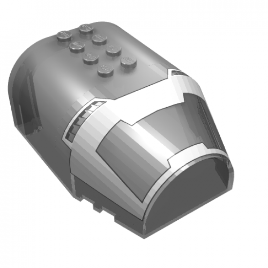 Windscreen 8 x 6 x 3 Curved Top Angled Canopy with Life on Mars Pattern