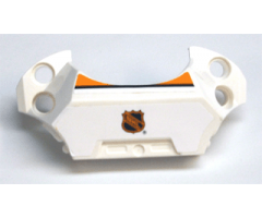 Sports Hockey Chest Protector with NHL Logo and Black, Orange, White Stripes Pattern (Stickers) - Set 3541