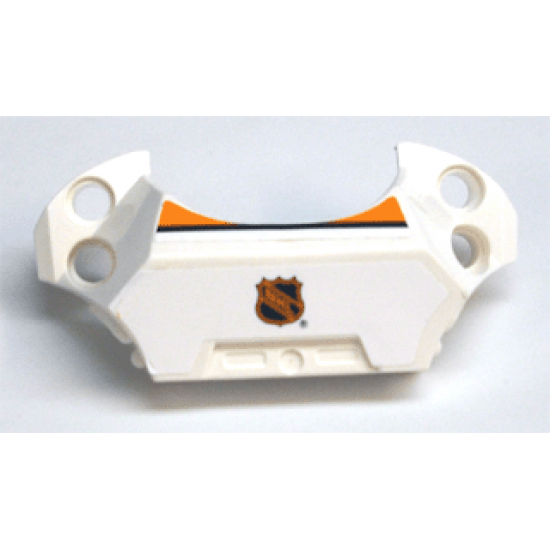 Sports Hockey Chest Protector with NHL Logo and Black, Orange, White Stripes Pattern (Stickers) - Set 3541
