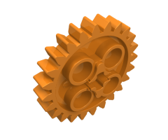 Technic, Gear 24 Tooth (2nd Version - 1 Axle Hole)
