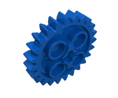 Technic, Gear 24 Tooth (2nd Version - 1 Axle Hole)