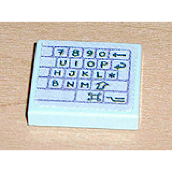Tile 2 x 2 with Computer Keyboard Right Pattern (Sticker) - Set 3142