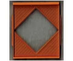 Scala Wall, Diamond Shaped Window 8 x 2 x 8