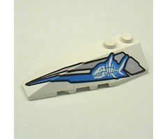 Wedge 6 x 2 Left with Shark Skeleton Pattern