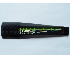 Wedge 16 x 4 Triple Curved with Holographic Circuitry Pattern Right (Sticker) - Set 7646