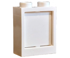 Window 1 x 2 x 2 Flat Front with White Glass for Window 1 x 2 x 2 Flat Front (60592 / 60601)