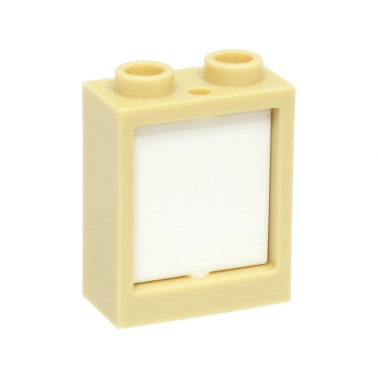 Window 1 x 2 x 2 Flat Front with White Glass for Window 1 x 2 x 2 Flat Front (60592 / 60601)