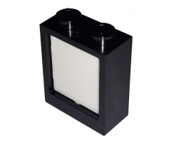 Window 1 x 2 x 2 Flat Front with White Glass for Window 1 x 2 x 2 Flat Front (60592 / 60601)