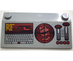 Slope 33 3 x 6 with Inner Walls with Computer, Radar, and Levers Pattern (Sticker) - Set 6740