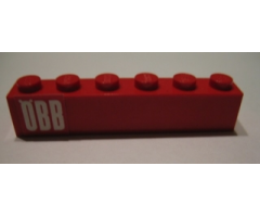 Brick 1 x 6 with 'ÖBB' (OBB) Pattern (Sticker) - Set 164