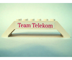Slope 45 10 x 2 x 2 Double with Dark Pink 'Team Telekom' Pattern (Sticker) - Set 1199