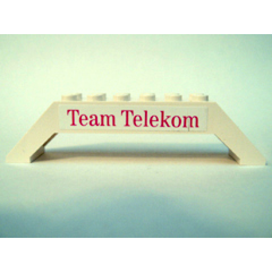 Slope 45 10 x 2 x 2 Double with Dark Pink 'Team Telekom' Pattern (Sticker) - Set 1199