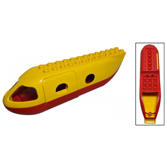 Duplo, Aircraft Airplane Jetliner Fuselage with Red Base