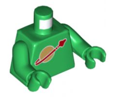 Torso Space Classic Moon Logo High on Torso Pattern, Inside with Ribs (second reissue) / Green Arms / Green Hands