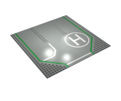 Baseplate, Road 32 x 32 with 3 Driveways, White Lines, Circle H Pattern