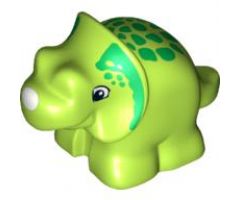 Duplo, Animal Dinosaur Triceratops Baby with Green Spots Pattern