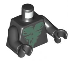 Torso LotR Bare Chest with White Muscles Pattern (Necromancer of Dol Guldur) / Black Arms / Black Hands