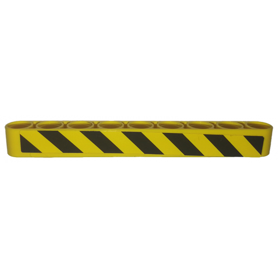 Technic, Liftarm 1 x 9 Thick with Black and Yellow Danger Stripes Pattern Model Right Side (Sticker) - Set 9397