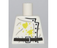Torso Lab Coat Dirt Stains with Black Buttons and Belt Pattern