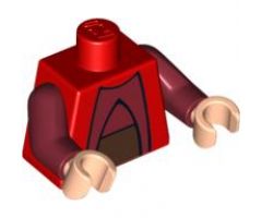 Torso SW Chancellor Palpatine Pattern / Dark Red Arms / Light Nougat Hands